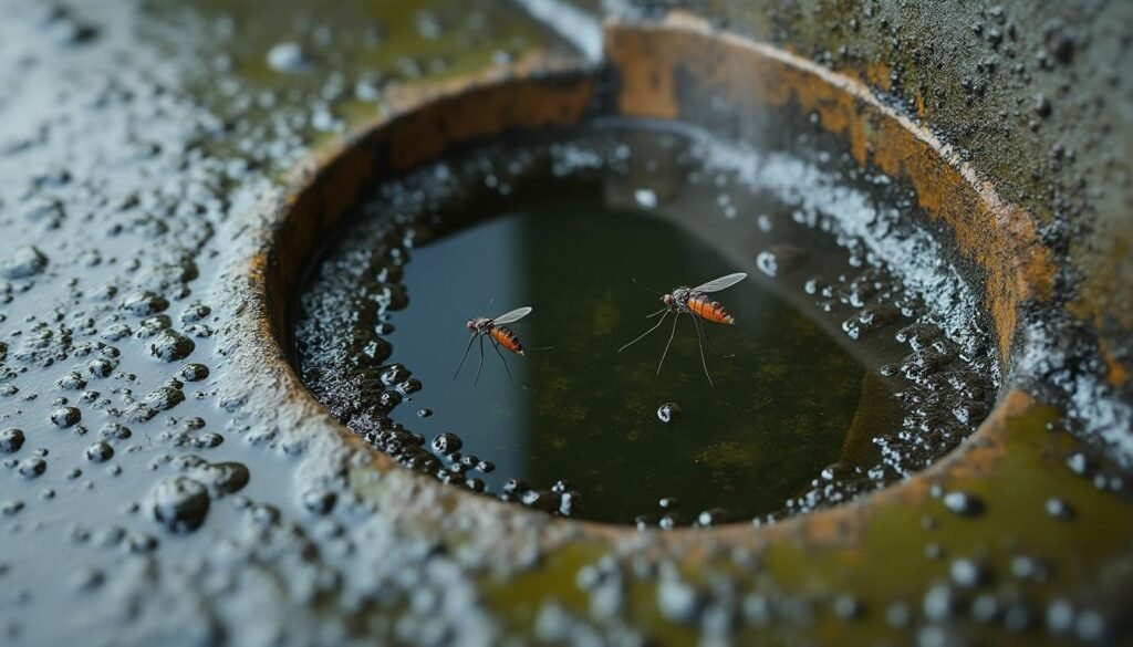 découvrez comment une mauvaise pente dans l'évacuation des condensats peut favoriser la formation de nids à moustiques et provoquer des odeurs désagréables, et apprenez les solutions pour éviter ces problèmes.